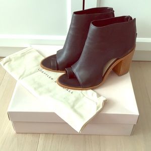 Worn once Loeffler Randal open toe booties